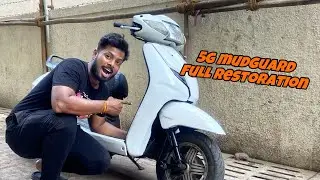 Activa 5g Mudguard in Activa 3g | Full restoration Paint!!!!