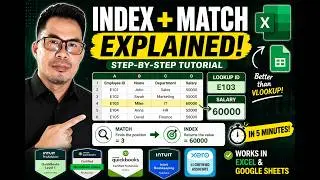 INDEX + MATCH Explained (Step-by-Step with Example Dataset!) | Excel & Google Sheets