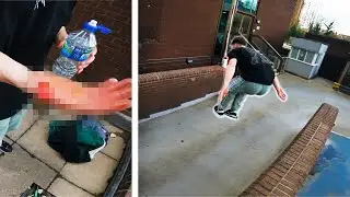 HUGE 12FT Kong Explodes My Finger | DIY Undercover Parkour Spot