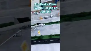 An Alaska Plane Runs Over a Deer 🦌 #airplane #modelairport #aviation #modelairplane #alaskaairlines