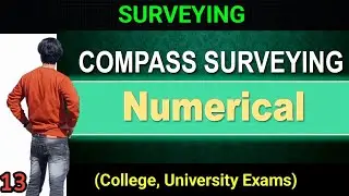 Numerical of compass surveying basic civil Engineering rgpv | civil  numericals| SURVEYING problems