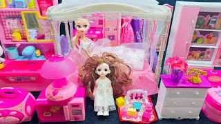 7 Minutes Satisfying with Unboxing Cute Barbie Girl Play Set, Mini Furniture Toys Review | ASMR