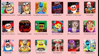Roblox,Grimace Monster Scary Survival,Poppy Playtime 4,Granny,Scary Teacher 3D,Super Mario Run...!