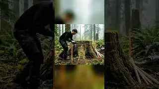 Make a beautiful shelter under a big tree #survival #build #treehouse #outdoorskills #bushcraft