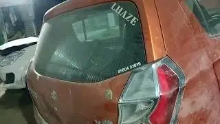 Denting painting ki shop car Alto white colour mara