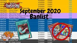 Yu-Gi-Oh! Official September 2020 TCG Banlist!