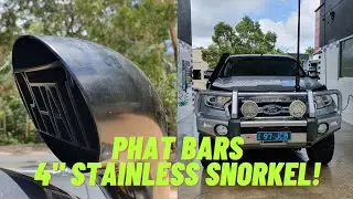 Phat bars stainless snorkel on a ford ranger