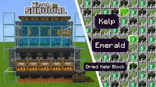 How To Make A Very Simple Zero Tick Kelp Farm. (Infinite Fuel & Emeralds) Minecraft Bedrock!
