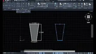How to draw a tapered shape in AutoCAD 2021?