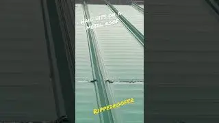 Hail hits on a standing seam metal roof  #hail #restoration