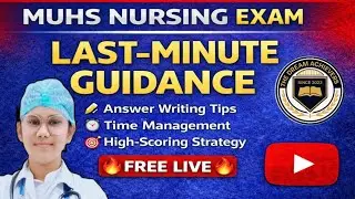 MUHS NURSING EXAM GUIDANCE✍️ Answer Writing | ⏱️ Time Tips📺 YouTube Live