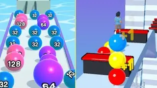🟡 💚 Ball Run 2048 Vs Stack Rider New Big Update All Levels Gameplay Walkthrough