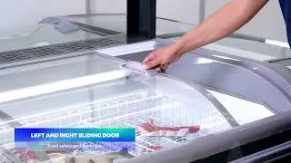 Supermarket Custom Island Curved Glass Door Chest Deep Freezer