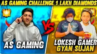 As Gaming Challenge 1 Lakh Diamond Lokesh Gamer Part-1 #raistar #viral #freefire #gyangaming Ki D...