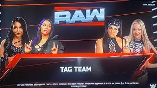 WWE2K25 || RAW || CORA JADE AND ROXANNE PEREZ VS JUDGEMENT DAY || NUM 1 CONTENDER FOR TAG TITLES