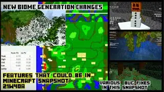 MINECRAFT 1.18 SNAPSHOT 21W40A, NEW FEATURES, BUG FIXES, BIOME GENERATION CHANGES, WARDEN, SCULK,ETC