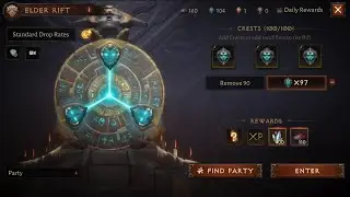 100 Rare Crest in 2026 to test the luck | Diablo Immortal | dont try this at home | Elder rift run