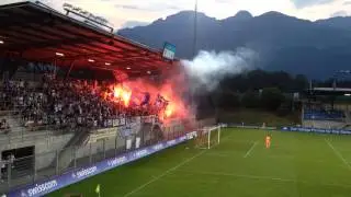 FC Vaduz vs GCZ 3-3 - PYRO GCZ ULTRAS - 13/08/15