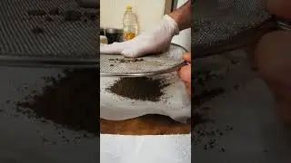 Sieving ice water extracted bubbled hash so that it drys out faster, solvent less extraction