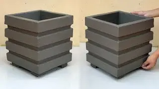 Great Creativity From Cement - Beautiful Plant Pots Make From Styrofoam And Cement