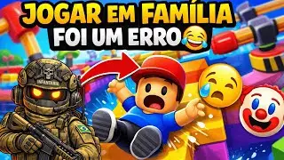 Stumble Guys em Fam&iacute;lia AO VIVO 😂 | Gameplay Engra&ccedil;ada e Ca&oacute;tica