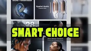 BlitzWolf&reg; BW-V49 OWS Earbuds bluetooth Earphones Spatial Audio Powerful Bass Directin Tone Intelli