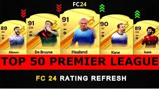 FIFA 24 | TOP 50 PREMIER LEAGUE PLAYER RATINGS IN EA FC 24! 💀😲 ft. Haaland, Salah, Odegaard&hellip;
