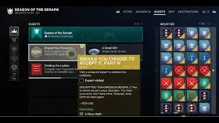 REVISION ZERO PART IV - WHO IS IT? - Visit a weapons expert to analyze the Catalysts - Destiny 2