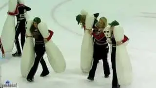 Кегли на льду, Human bowling on ice