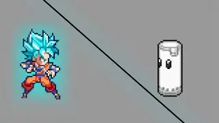 Goku Vs Sandbag. (Sprite Animation Test#1)