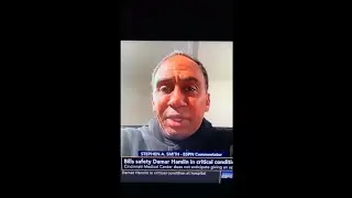 Stephen A. Smith reaction after Damar Hamlin collapsed on field 🙏