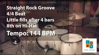 Straight 4/4 Rock Groove 144 BPM
