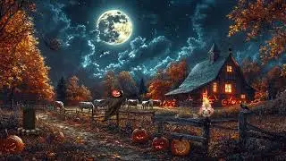 Haunted House in the Fields Halloween | Strange Sounds at Night | Black Crow | Realistic Feeling