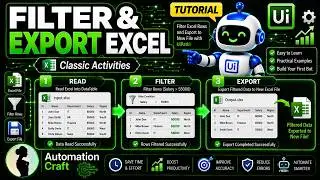 Beginner UiPath Tutorial:Copy, Filter & Export Excel Data| Step-by-Step using Classic Activities- 3