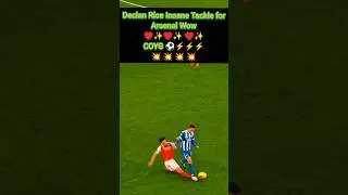 Declan Rice MONSTER Tackle for Arsenal vs Brighton ☠️⚽🔥 #shorts #declanrice #arsenal #football #fyp