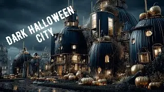 Dark Halloween City 🌒 Футуристическая нуар-эстетика ИИ