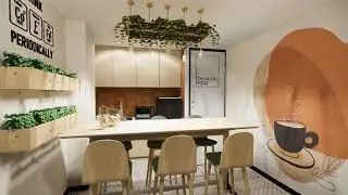 ATS Co-working space 4th floor 3D walkthrough animation design