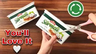 Удивительная переработка пластиковых коробок для сыра | Вам понравится 🤍 #переработка