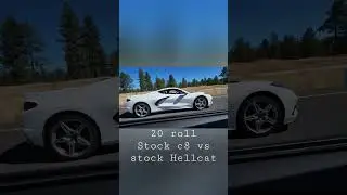 Stock Corvette C8 vs Stock 2022 Challenger Hellcat