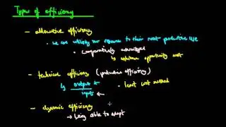 Secondary Factors of Production - Efficiency