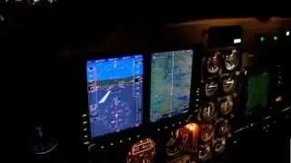 Garmin 600 - synthetic vision - night landing at KDXR!