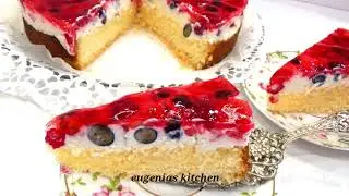 Торт творожный  с фруктами / Quarktorte mit Fr&uuml;chten