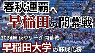 【吉納選手の大活躍で圧勝】早稲田大学の野球応援　２０２４年秋 六大学野球開幕戦 東京大学戦