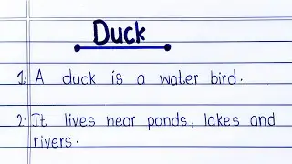 10 Lines on Duck in English | Essay on Duck for Students | Duck Essay | Water Bird Essay