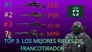 TOP 3 LOS MEJORES RIFLES DE FRANCORIRADOR