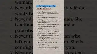 10 Rules Every Man Should Follow When Dating a Woman