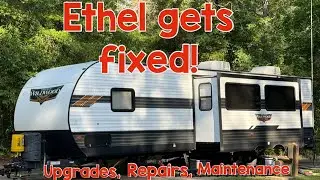 Ethel gets fixed up!  Hitch repair, stabilizer upgrade, seal repair, and more!