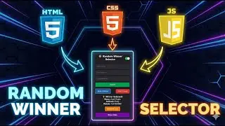 Random Winner Selector Website Using HTML, CSS & JavaScript | Full Beginner Project