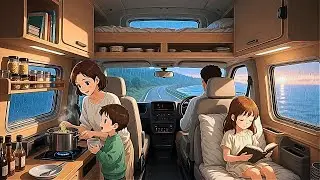 🌧️ A Rainy Day in Our Mobile Home: Cozy LoFi Beats & Ghibli Vibes 🍃