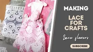 How to make Lace design | Using Lace for Crafts | Making Lace flowers & Embellishments
